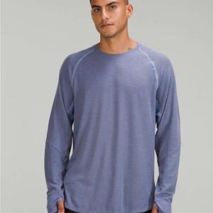 Lululemon Ventilated Hiking Long Sleeve Peri Purple w/Zip Pocket, Sz XL